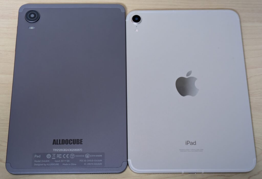 iplay60minipro vs ipadmini6 size out